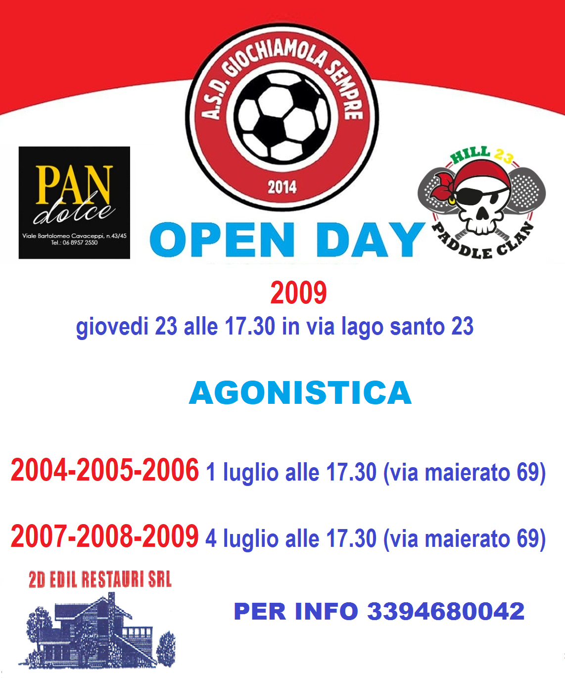  OPENDAY AGONISTICA